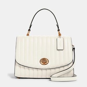 Coach white quilted Tillie handbag